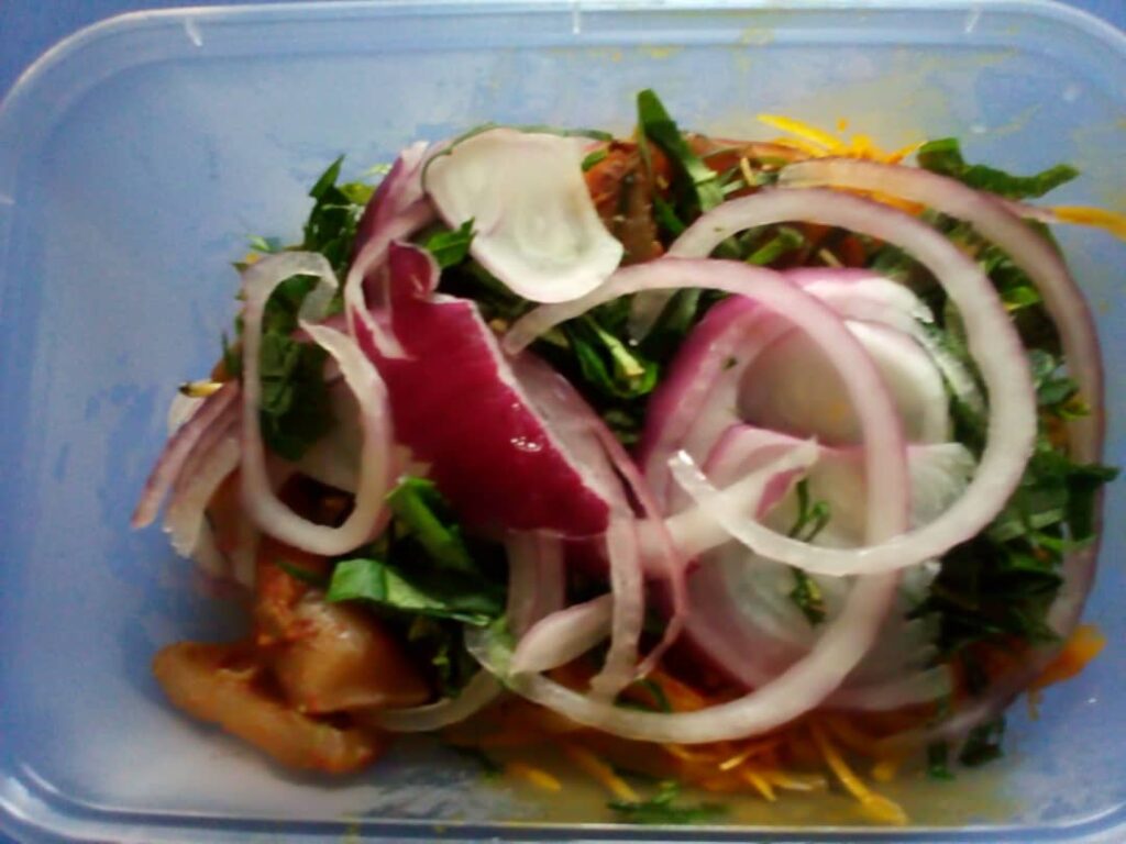 Vegetable salad for the sickle cell patient